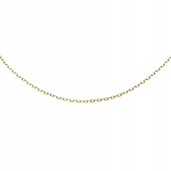 ŁAŃCUSZEK SREBRNY pr 925 ANKIER pozłacany Damski Prezent delikatny 55cm