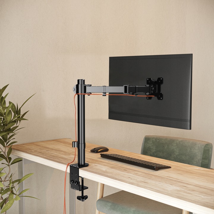 Regulowany Uchwyt Biurkowy do Monitora LCD 13"-27" Solidny Certyfikowany