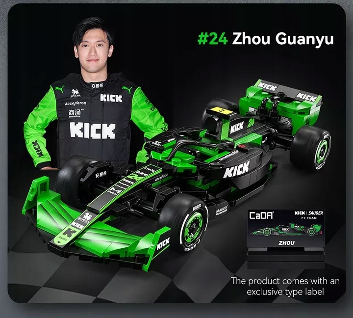 KLOCKI CADA BOLID FORMULA 1 KICK SAUBER F1 TEAM C44 314 EL. C55032W