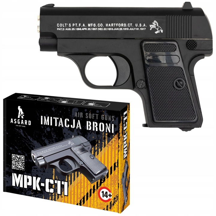 Pistolet metalowy na kulki 6mm COLT ASG imitacja broni replika MPK-C11
