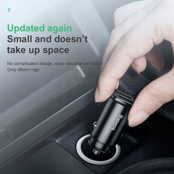 Baseus ładowarka samochodowa 2xUSB QC 3.0 Moc 30W