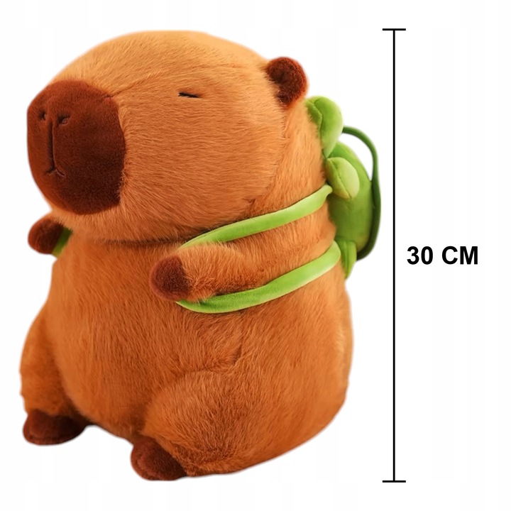 Maskotka Pluszowa Kapibara z Plecakiem 30 cm XL Miękki Pluszak Zwierzątko