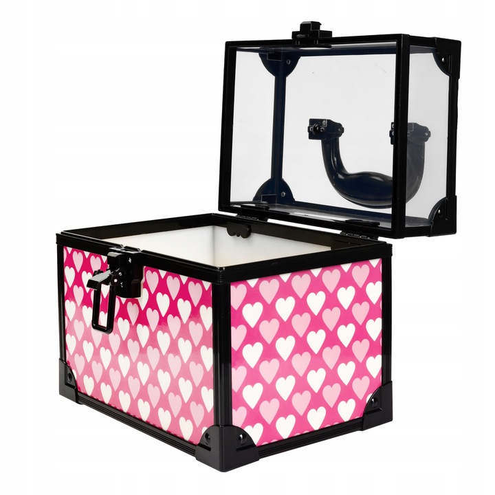 KUFEREK KOSMETYCZKA DLA DZIEWCZYNKI CIENIE LAKIERY TIPSY SZMINKA +BIŻUTERIA