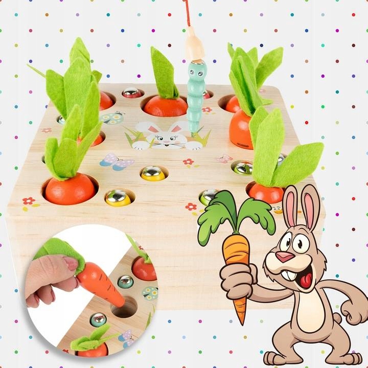 GRA ZŁAP ROBACZKA ŁOWIENIE DOPASUJ MARCHEWKI