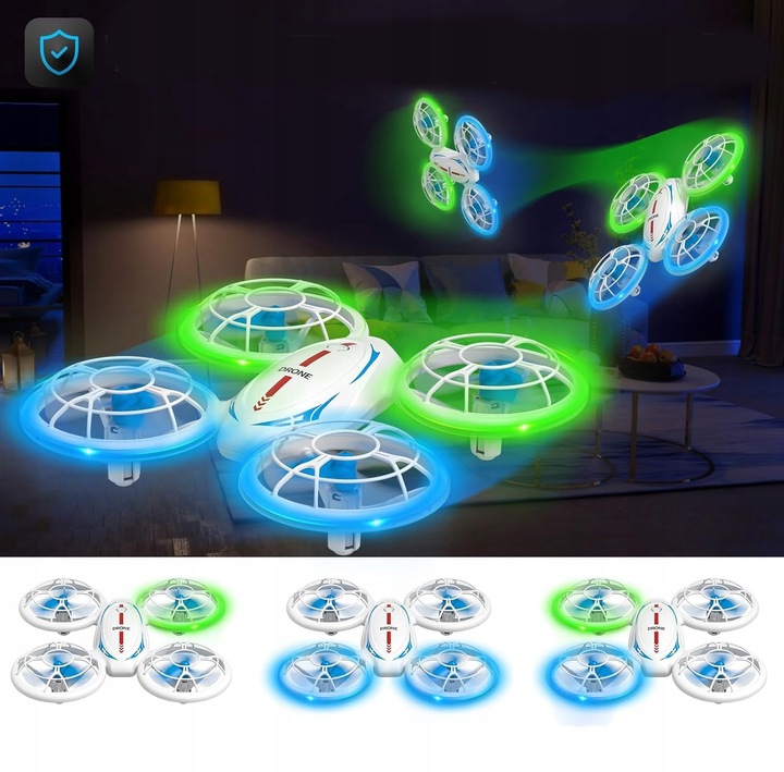Dron RC Z Diodami LED Do Latania W Nocy Dla Dzieci Quadcopter Helikopter