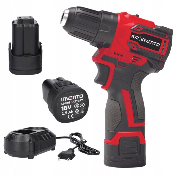 Wiertarko wkrętarka akumulatorowa 3/8" INVENTO zestaw akumulator 2 x 1,5Ah
