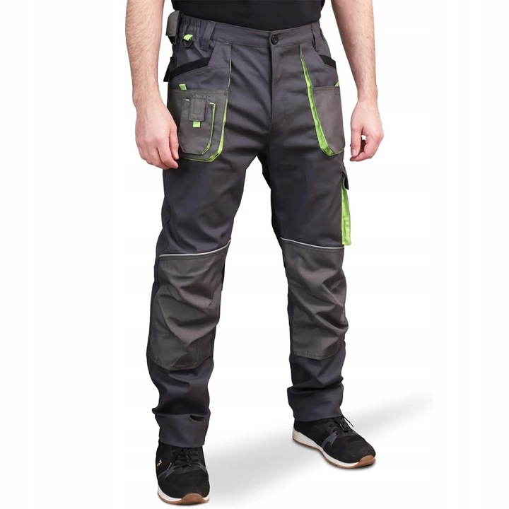 SPODNIE ROBOCZE MĘSKIE BOJÓWKI ELASTYCZNE WZMACNIANE STRETCH DO PASA BHP