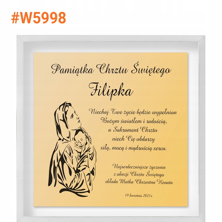 Złoty Krzyżyk z Łańcuszkiem na Chrzest dla Chłopca 585 Pamiątka Chrztu