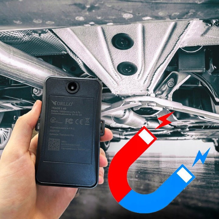 Lokalizator GPS do Samochodu Na Magnes Nadajnik SIM GSM ORLLO TRACK-1 4G