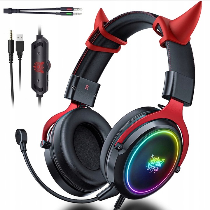 ONIKUMA X10 DEVIL SŁUCHAWKI GAMINGOWE Z MIKROFONEM PRZEWODOWE NAUSZNE DO PC