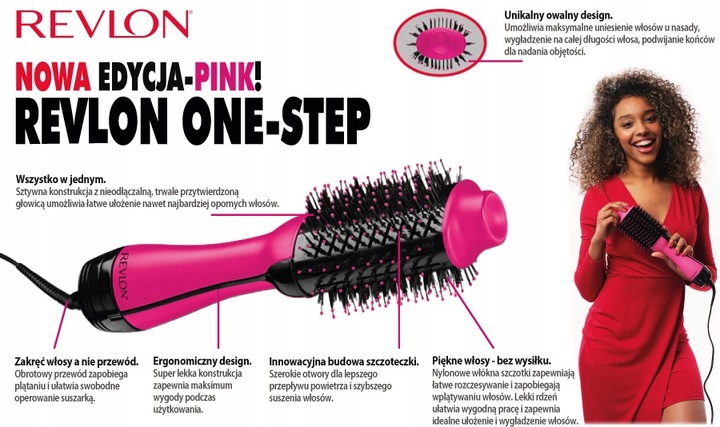 SUSZARKO LOKÓWKA PROSTOWNICA DO WŁOSÓW REVLON RVDR5222 2W1 ZESTAW DLA 2
