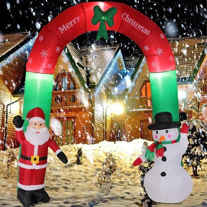 XXL BRAMKA 250x200cm BRAMA MIKOŁAJ BAŁWAN DMUCHANY LED AUTOMATYCZNA