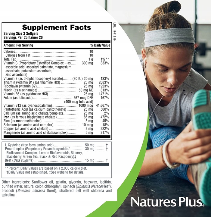 Żelazo Hema-Plex Iron USA wit C kapsułki 60 szt.