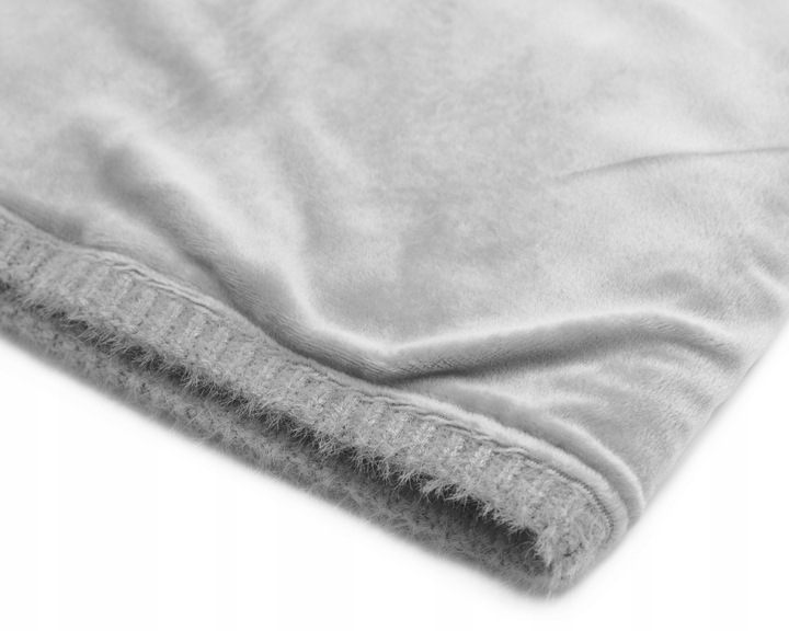 DWUSTRONNY Komplet Damski OPASKA i KOMIN Zestaw Zimowy z Polarem POPIELATY