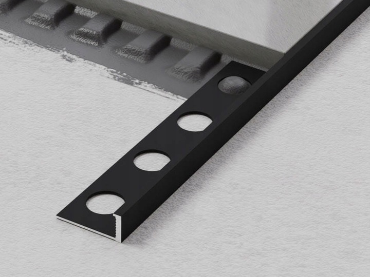 PROFIL ALUMINIOWY LICOWY CZARNY MAT 12 mm x 270 cm