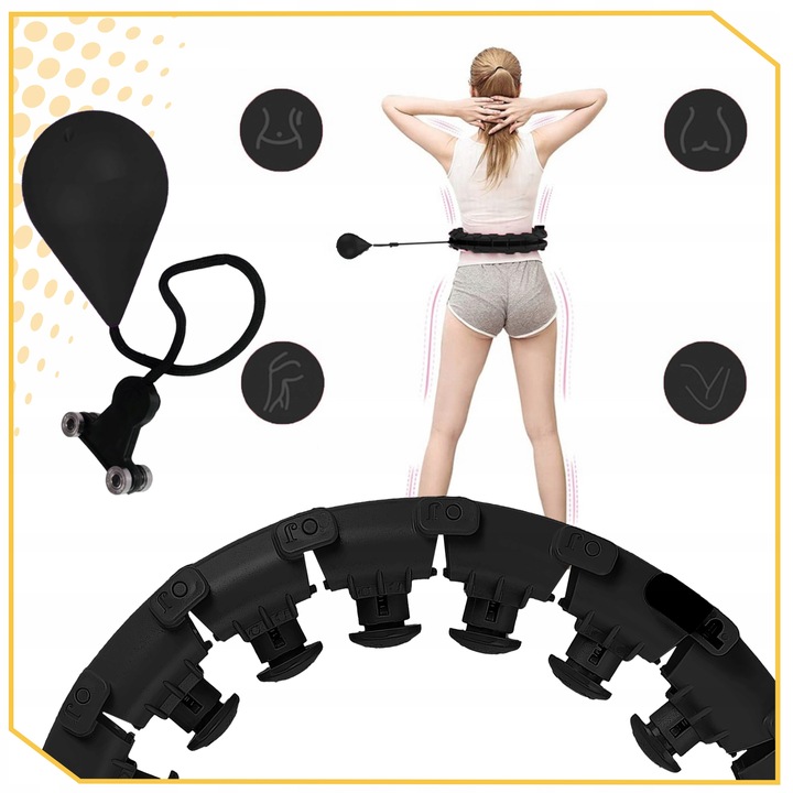 HULA HOP Z OBCIĄŻENIEM Odchudzające Obciążnikiem Smart z Wypustkami HULAHOP