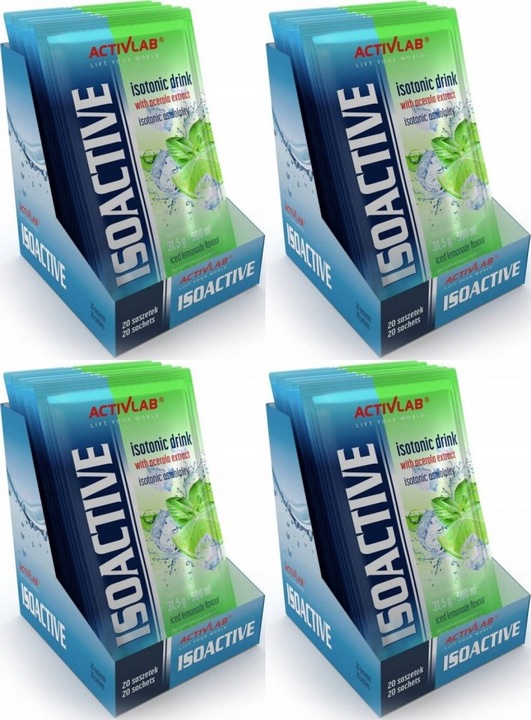 ACTIVLAB ISO ACTIVE 20x 31,5g IZOTONIK LEMONIADA x4