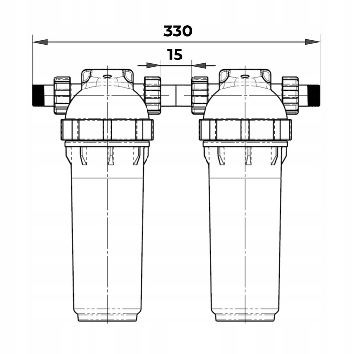 4 filtry 2x polipropylenowy jonowymienny węglowy