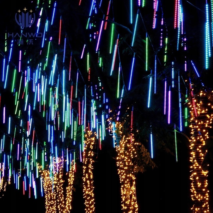 METEORY LED LAMPKI PADAJĄCY ŚNIEG SOPLE OŚWIETLENIE ŚWIĄTECZNE 50 CM IP44