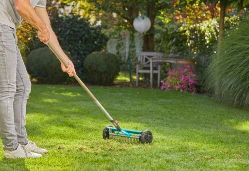 Wertykulator na kółkach do oczyszczania trawnika po zimie 3395 Gardena