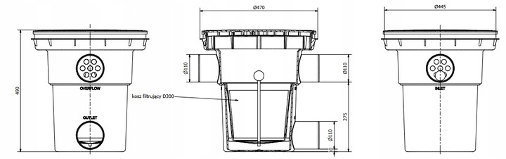 Filtr Aquabin przelewowy 2483