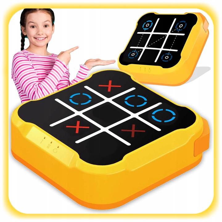 ELEKTRONICZNA LOGICZNA GRA KÓŁKO I KRZYŻYK 4W1 EDUKACYJNA