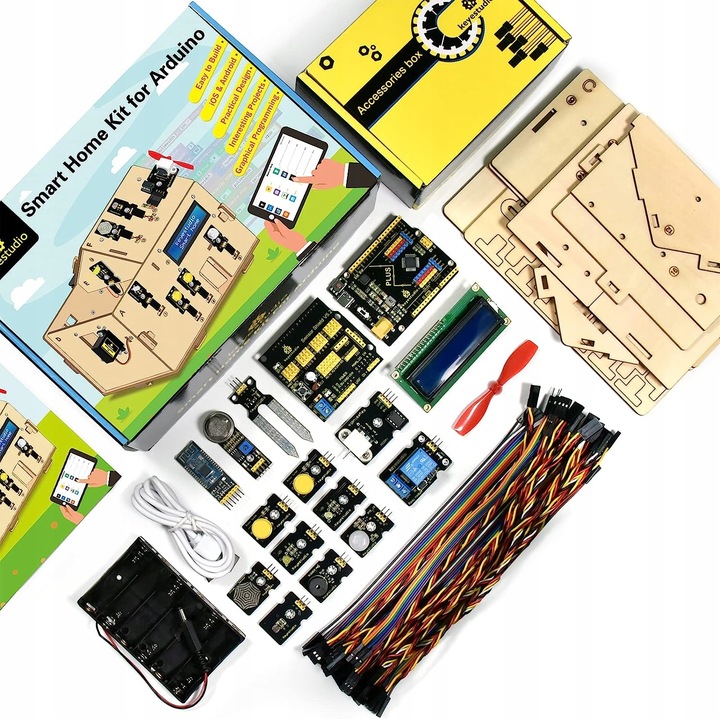 Arduino Zestaw STARTOWY konstrukcyjny, smart home DOMEK, mikrokontroler DIY