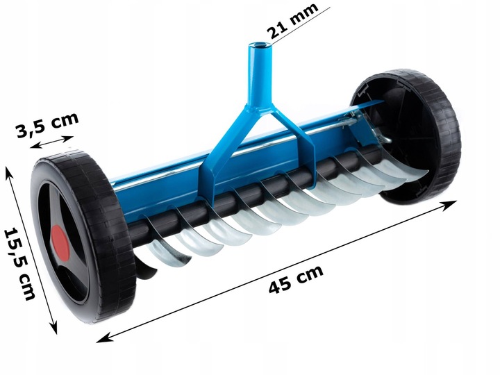 WERTYKULATOR AERATOR TRAWNIKA RĘCZNY NAPOWIETRZACZ WAHADŁOWY DO TRAWY KOLCE