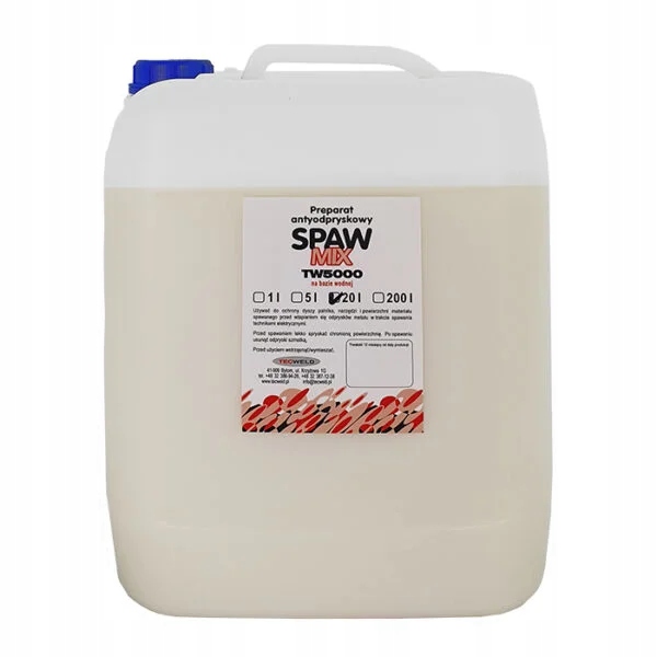ŚRODEK ANTYODPRYSKOWY PREPARAT SPAWMIX 20 LITRÓW DUŻA BUTLA TW5000