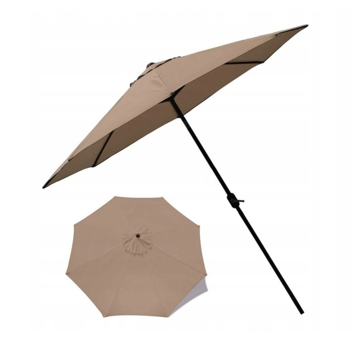 Poszycie wymienne materiał parasola ogrodowego 8 ramion 300cm - khaki