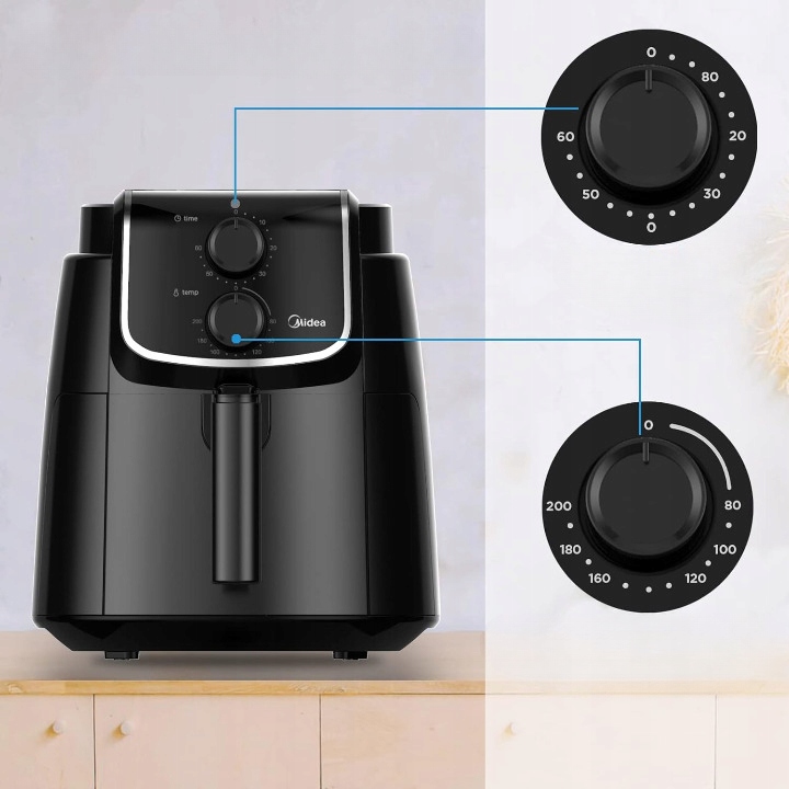 Frytkownica beztłuszczowa Midea MF-TN40D2 1500W 4L 35-200*C Timer 60min 8w1