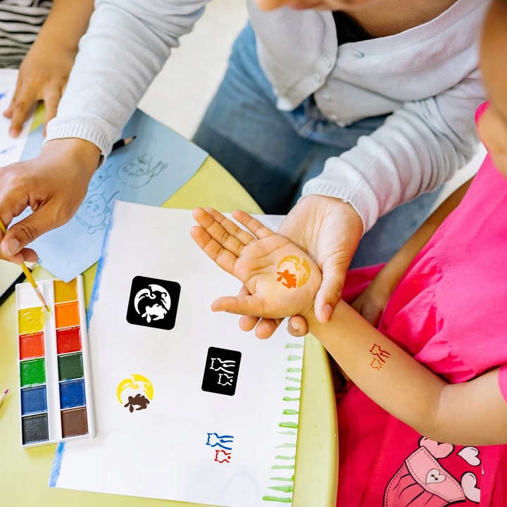 TATUAŻE BROKATOWE SZBLONY PAKIET SZABLONÓW 258szt