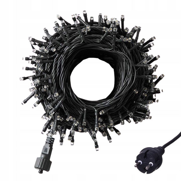 LAMPKI CHOINKOWE 500 LED BIAŁE CIEPŁE FLASH ZEWNĘTRZNE WEWNĘTRZNE