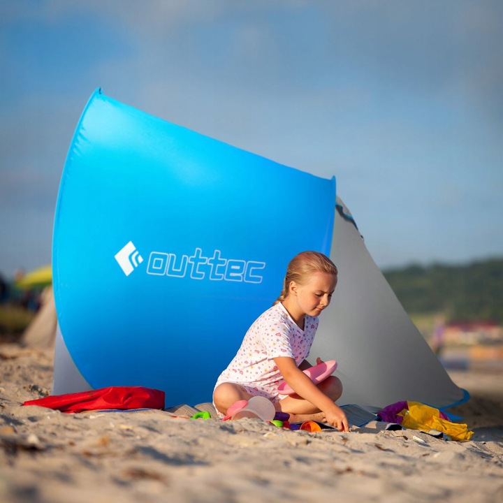 SAMOROZKŁADAJĄCY NAMIOT PLAŻOWY PARAWAN ZAMYKANY POP UP UV50 OUTTEC