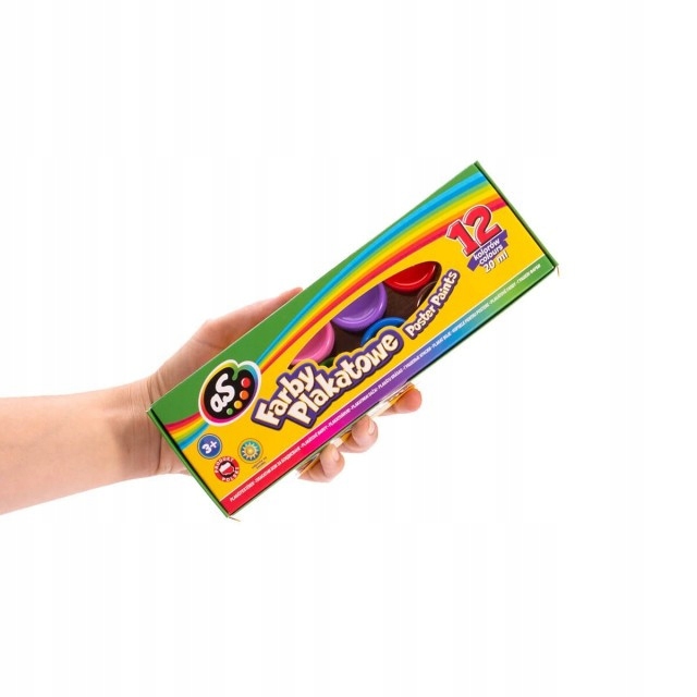 AS Farby plakatowe 12 kolorów - 20 ml