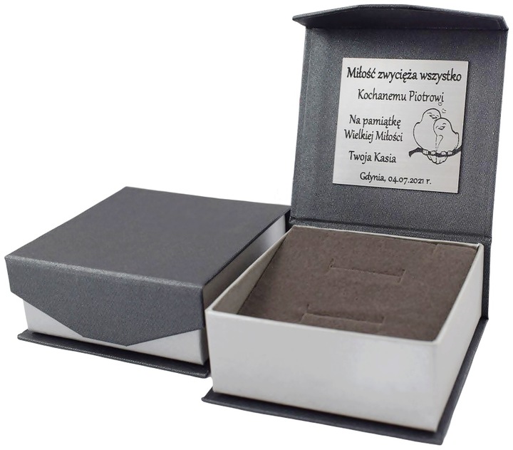 SREBRNY NIEŚMIERTELNIK ZAWIESZKA PR. 925 + GRAWER ZDJĘCIE + PUDEŁKO