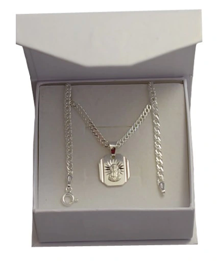 Łańcuszek Srebrny Rombo 3,00 mm z Medalikiem pr 925 Grawer Gratis