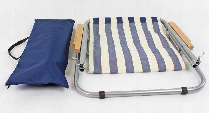 Leżak plażowy składany do torby MAX 150 KG, tradycyjny, aluminiowy