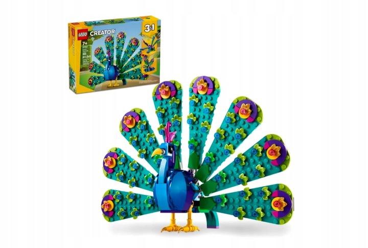 KLOCKI LEGO CREATOR 31157 Egzotyczny Paw 3w1 Motyl Ważka