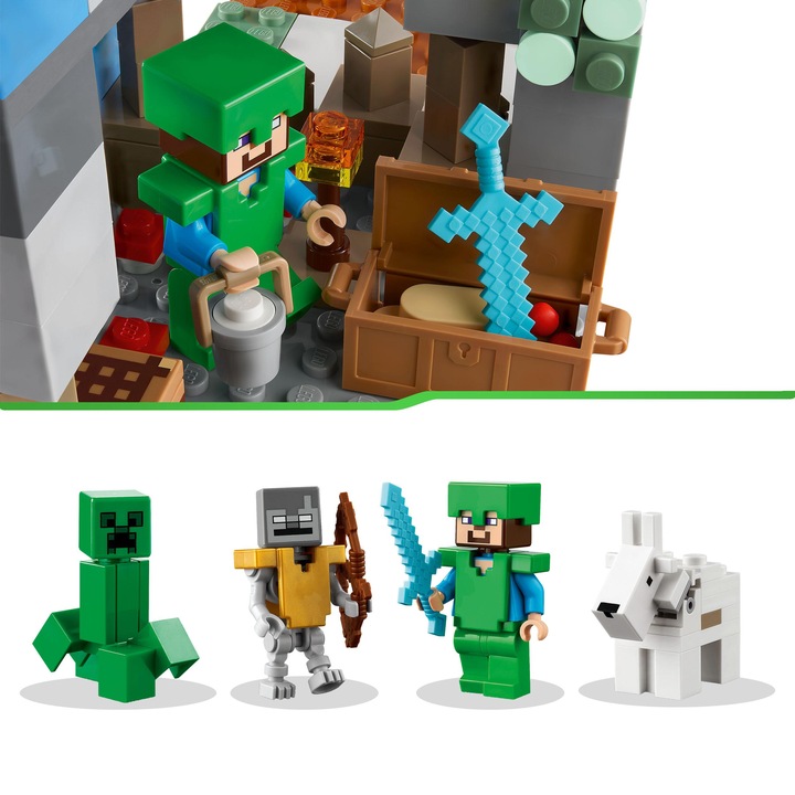 LEGO Minecraft 21243 Ośnieżone szczyty