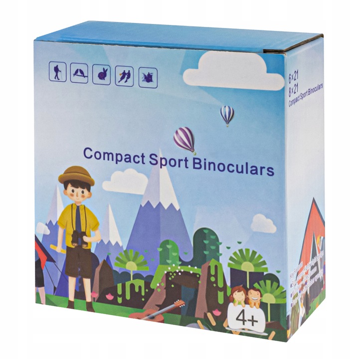 LORNETKA TURYSTYCZNA DO OBSERWACJI DLA DZIECI NIEBIESKA DZIEŃ NOC 8X21 ETUI