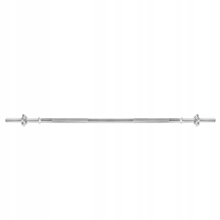 GRYF SZTANGA PROSTY DO ĆWICZEŃ 150cm + ZACISKI 25mm PEŁNY STAL FITNESS