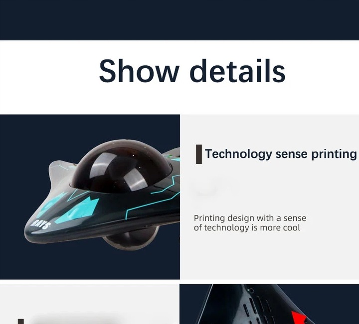 Zdalnie sterowana łódź RC Łódź z podwodną kamerą Led Lights Prezenty Basen