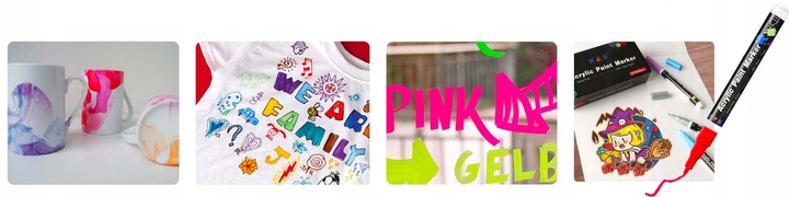 MARKERY AKRYLOWE PISAKI FLAMASTRY DO MALOWANIA KAMIENI UBRAŃ SZKŁA BUTÓW 18