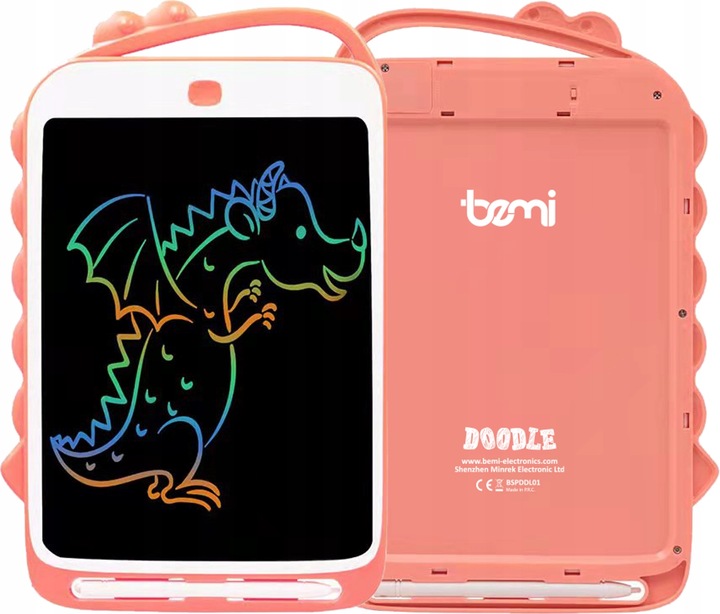 BEMI Doodle Różowy 10" Tablet Znikopis Do Rysowania Dla Dzieci (10 calowy)