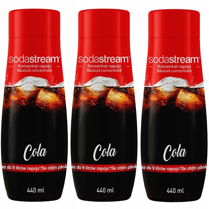 3x SYROP SODASTREAM KONCENTRAT COLA CLASSIC DO SATURATORA 9L NAPOJU z 440ml