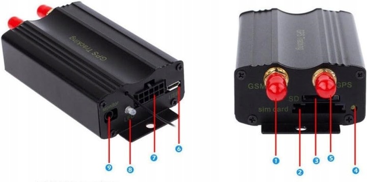 Lokalizator TK-103B GPS Tracker Podsłuch Śledzenie Monitoring Pojazdów