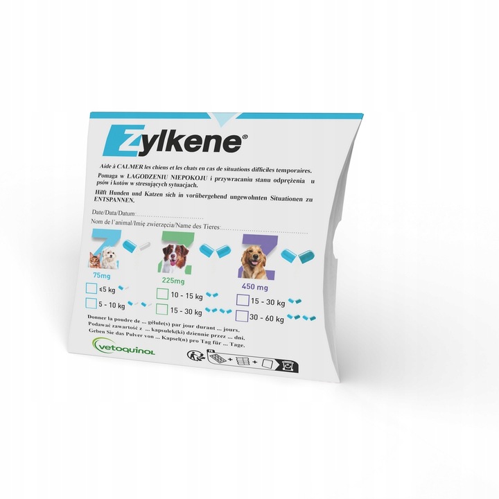 VETOQUINOL Zylkene 450mg psy do 60kg 10 tab