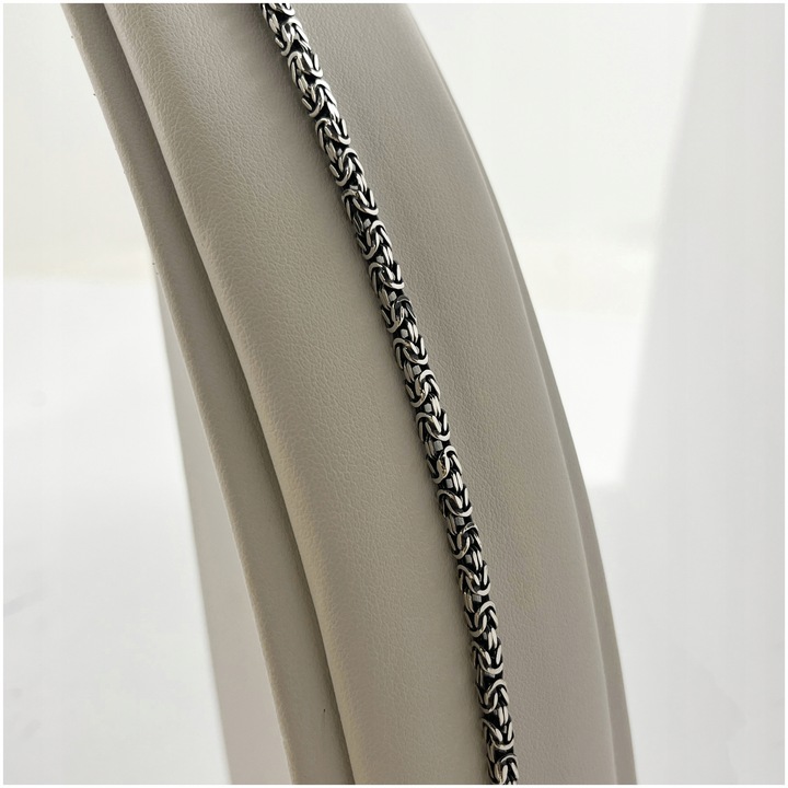 BRANSOLETKA SREBRNA SPLOT KRÓLEWSKI SREBRO PR. 925 GRAWER DLA CHŁOPCA 19 CM