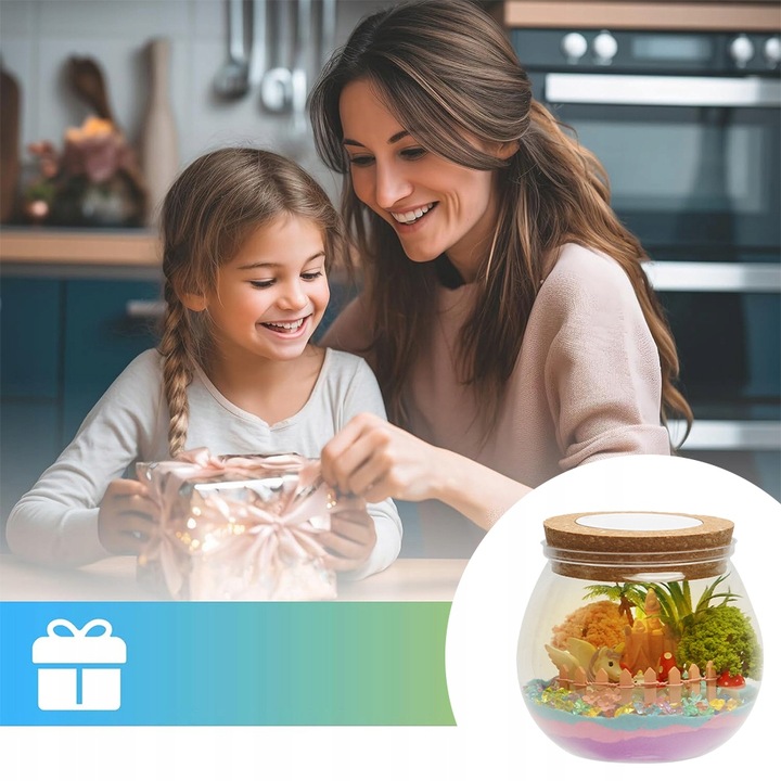 ZESTAW DO TWORZENIA KRYSZTAŁ TERRARIUM DIY DLA DZIECKI Z DIODĄ LED I PILOT